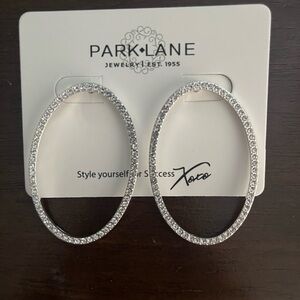 3 for $25 Park Lane Silver Oval Hoop Earrings